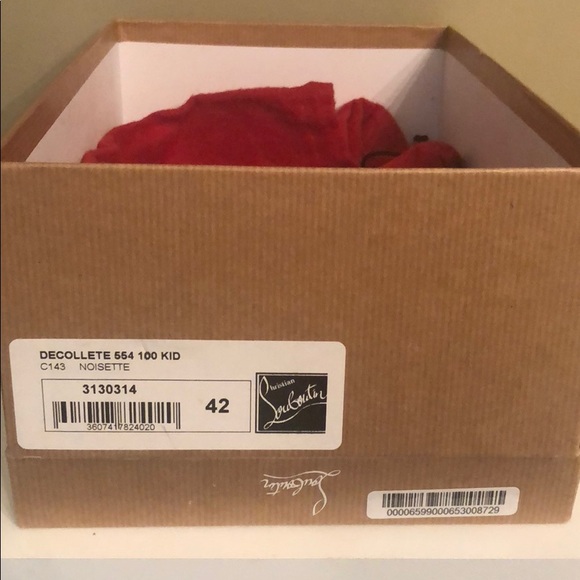 Christian Louboutin Décolleté 554 100 Kid Sz 42 - Picture 8 of 8
